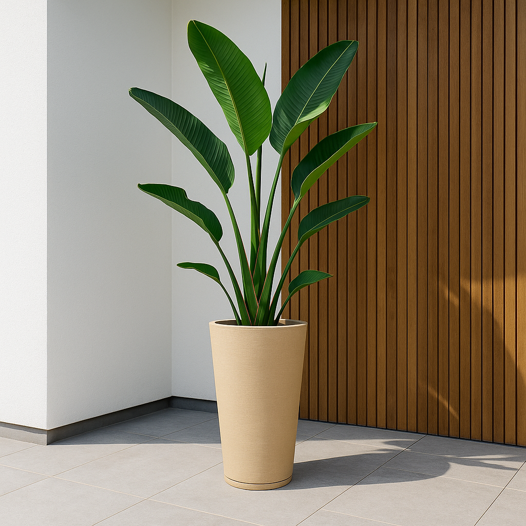 MACETA 40X80CM GENEBRA GRAPHITO EFECTO PIEDRA BEIGE