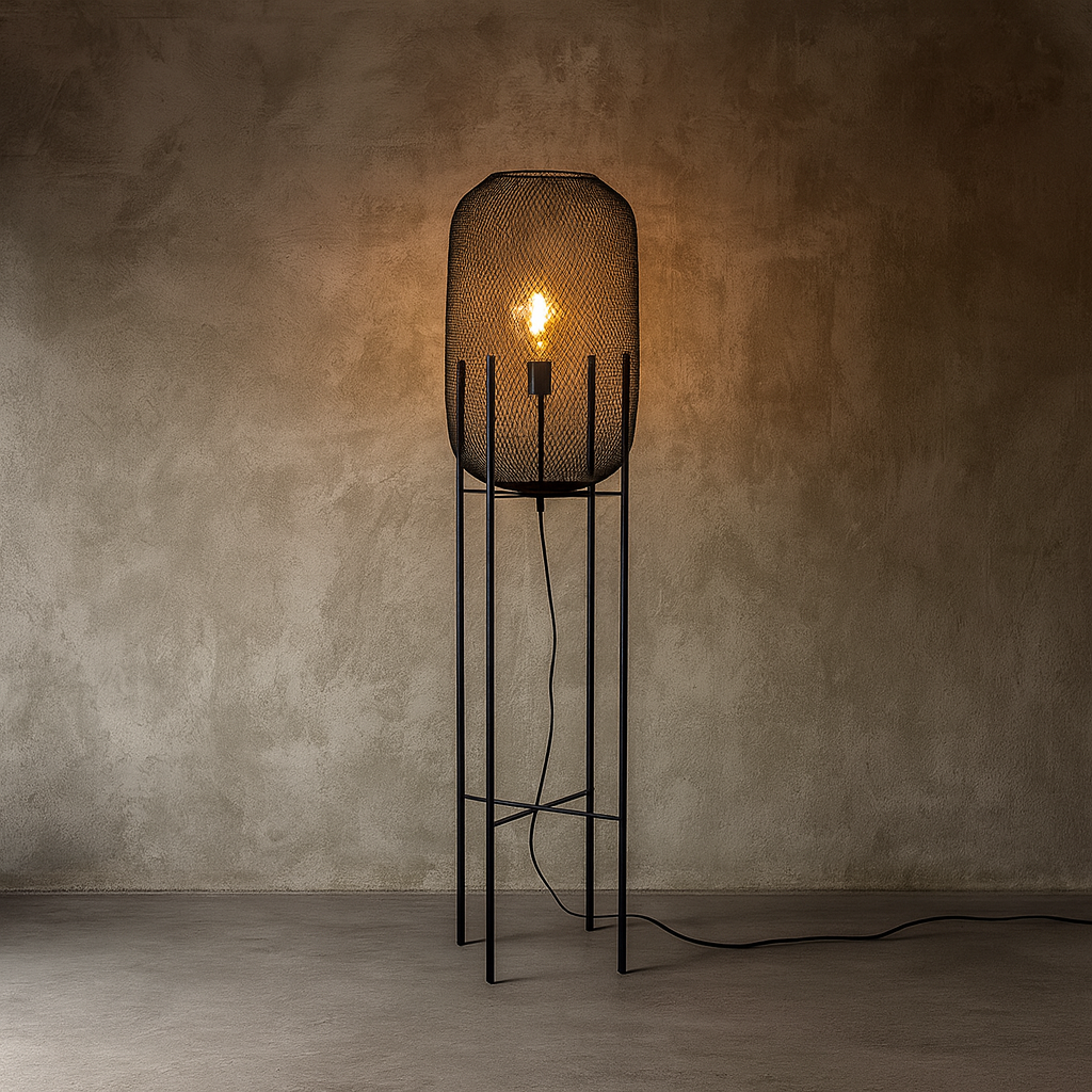 Artefacto decorativo de pie Oklahoma en color negro