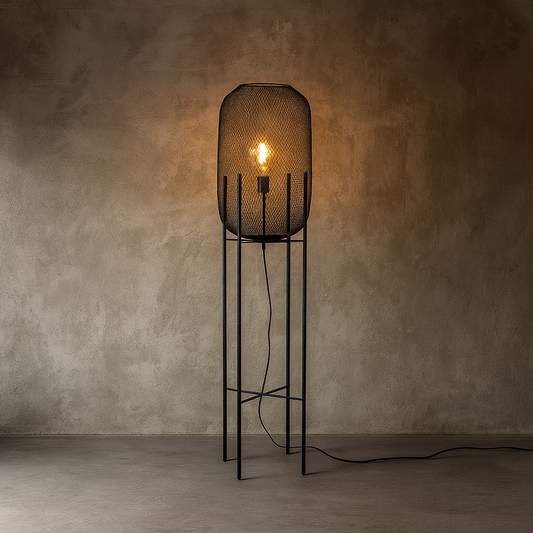 Artefacto decorativo de pie Oklahoma en color negro