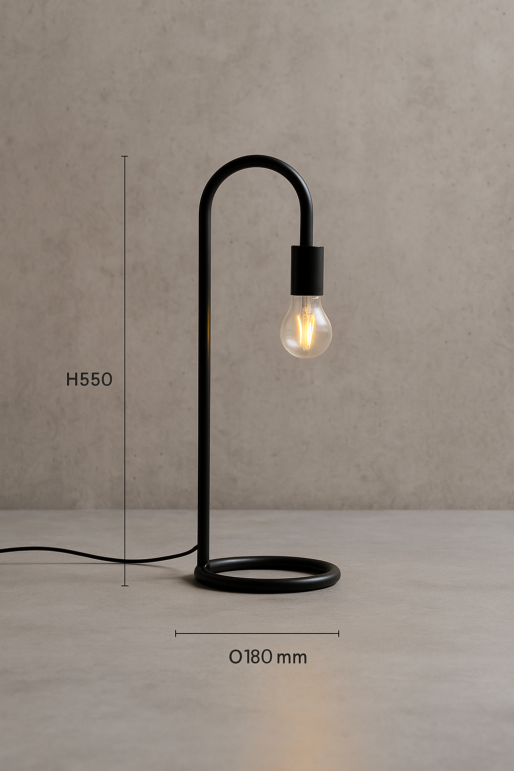 Lámpara de Mesa NUR – Negro