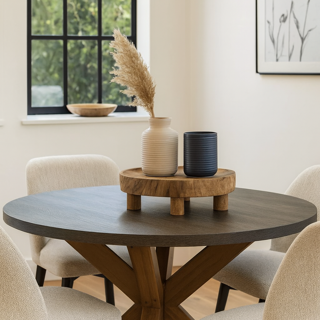 SET 2 BANDEJAS ALTAS 30x30x10CM MADERA