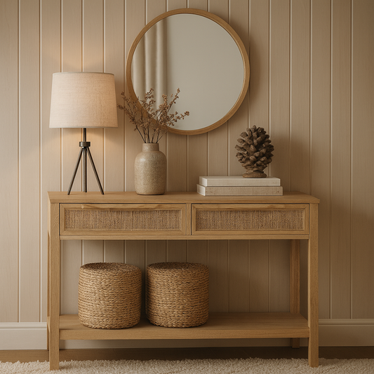 ESCRITORIO C/RATAN COLOR NATURAL