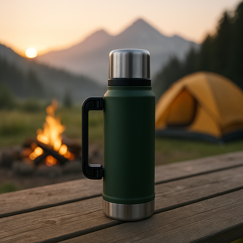 TERMO METALICO DE ACERO 1400ML VERDE LH-4086