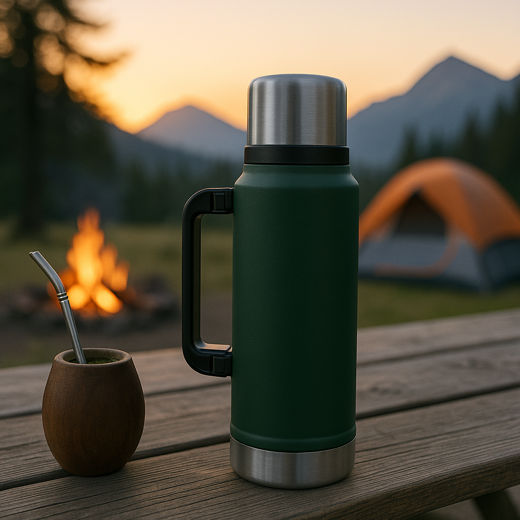 TERMO METALICO DE ACERO 1400ML VERDE LH-4086