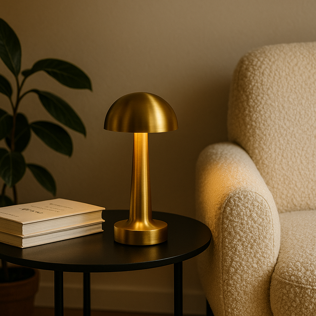 LAMPARA DE MESA SAMOA RECARGABLE - GOLD