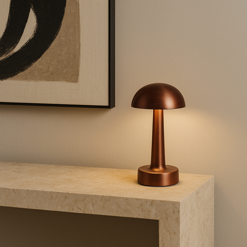 LAMPARA DE MESA SAMOA RECARGABLE - RED BRONZE