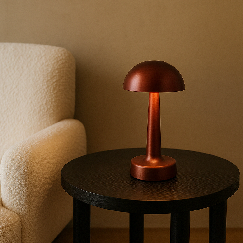 LAMPARA DE MESA SAMOA RECARGABLE - RED BRONZE