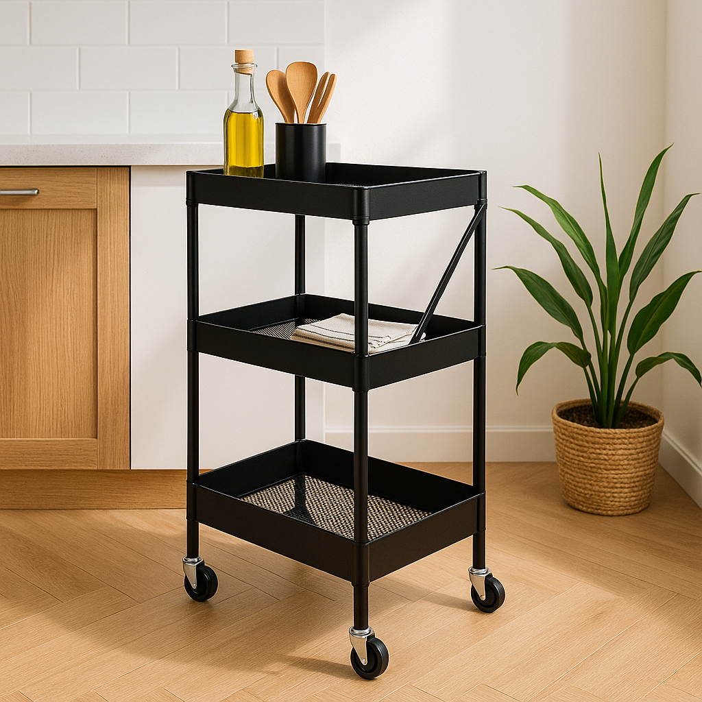 ORGANIZADOR 3 ESTANTES METALICO NEGRO LH-3709