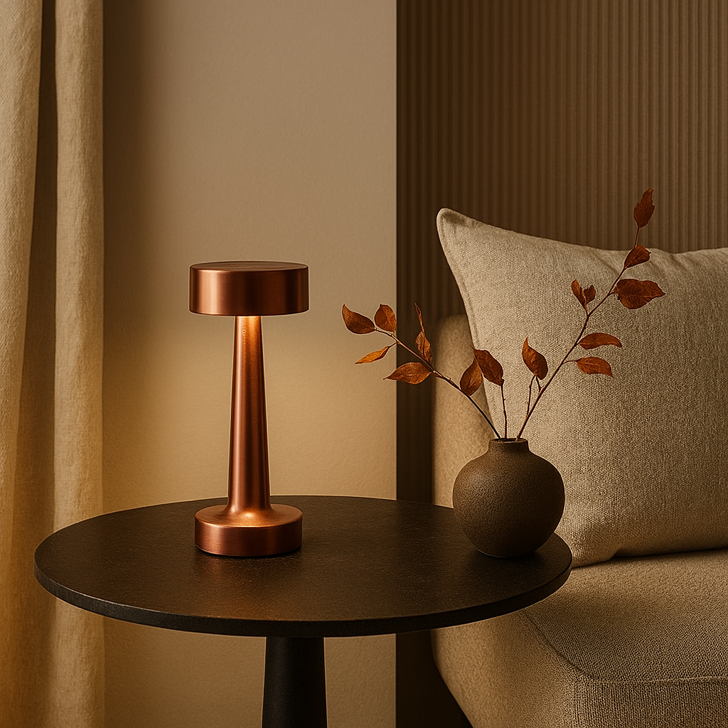 LAMPARA DE MESA TUVALU RECARGABLE - RED BRONZE