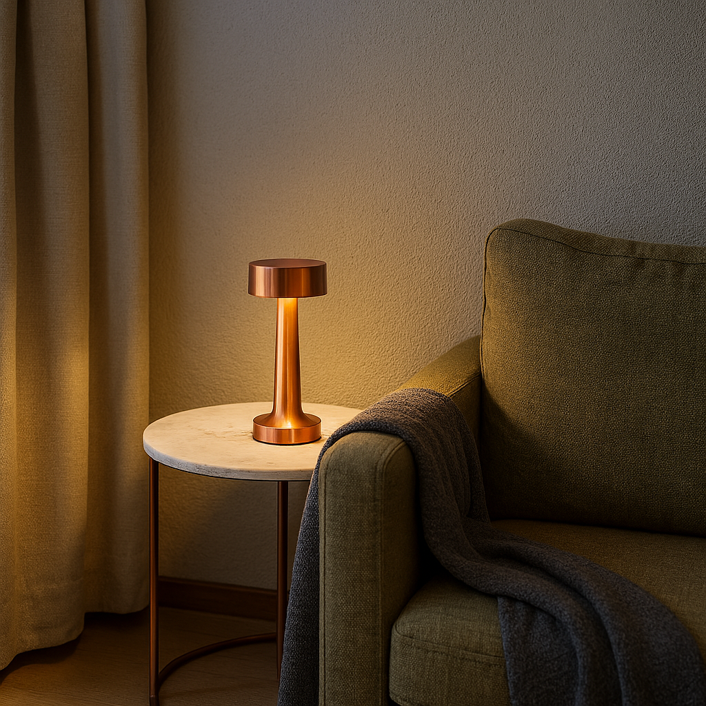 LAMPARA DE MESA TUVALU RECARGABLE - BROWN COOPER