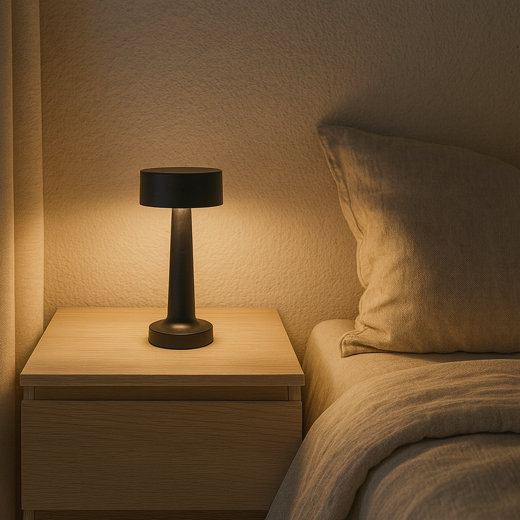 LAMPARA DE MESA TUVALU RECARGABLE - BLACK