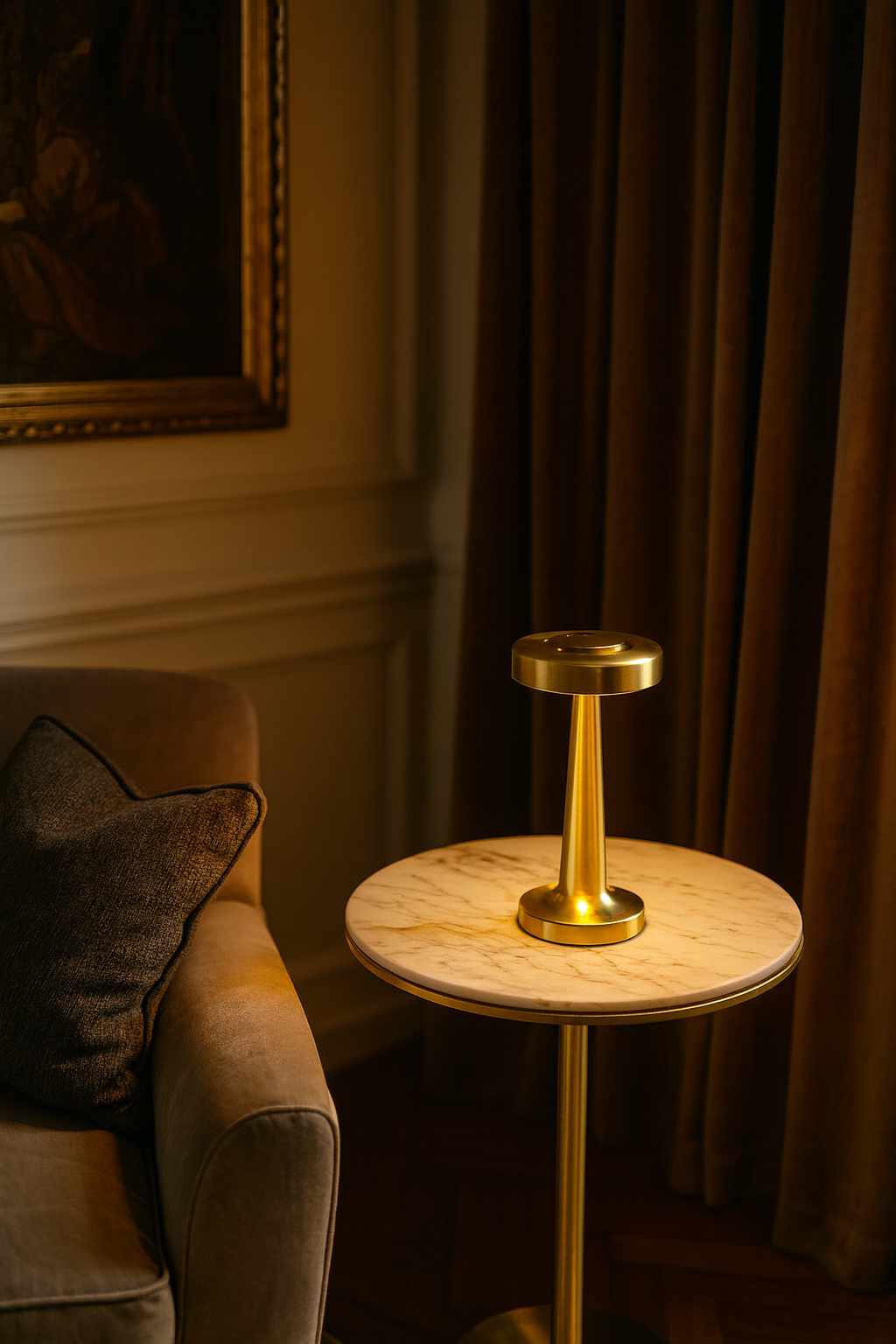 LAMPARA DE MESA LUCERNA RECARGABLE - GOLD