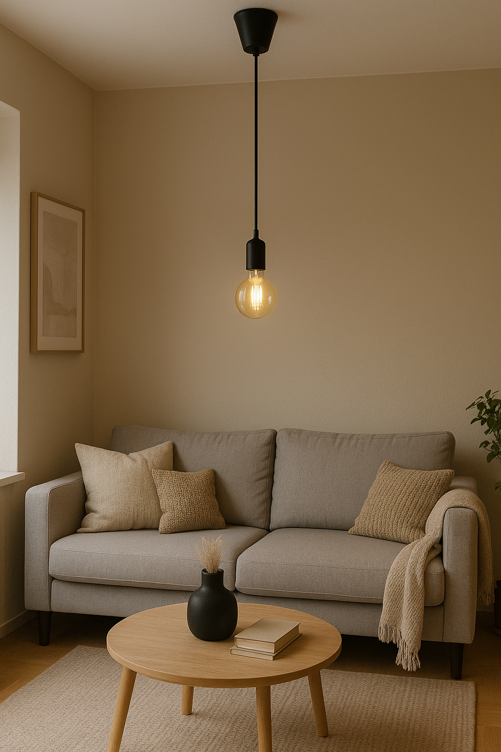 Colgante Silica Gel Portalámpara Negro