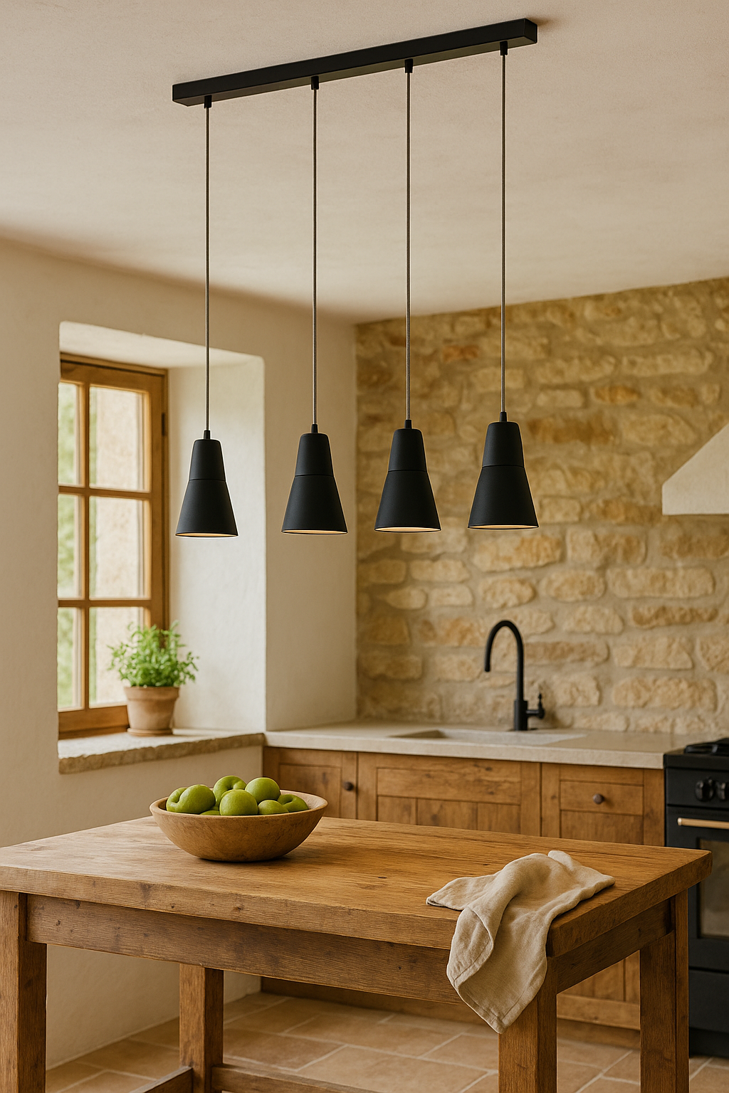 Colgante Cono Metal Negro