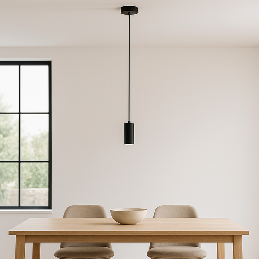 Colgante LED de Acero Negro