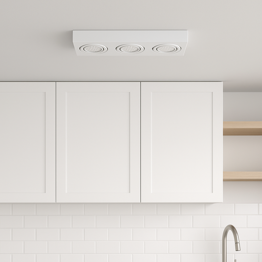 Aplique de Techo 3 Luces Móvil para AR111 Negro