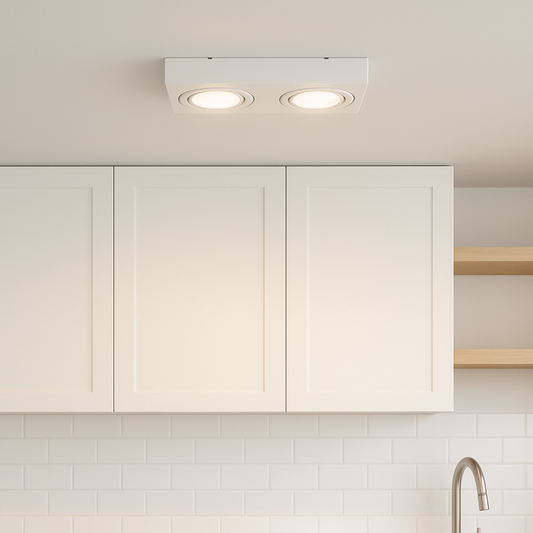Aplique de Techo 2 Luces Móvil para AR111 Negro
