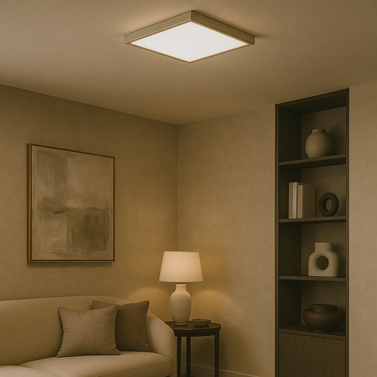 Plafón LED Cuadrado Níquel