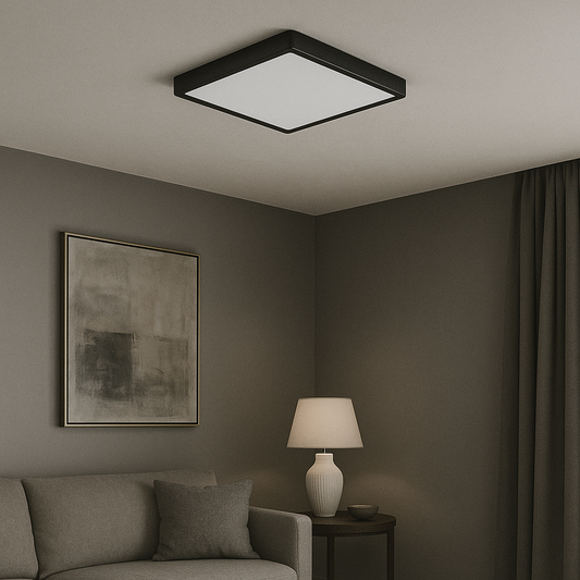 Plafón LED Cuadrado Negro