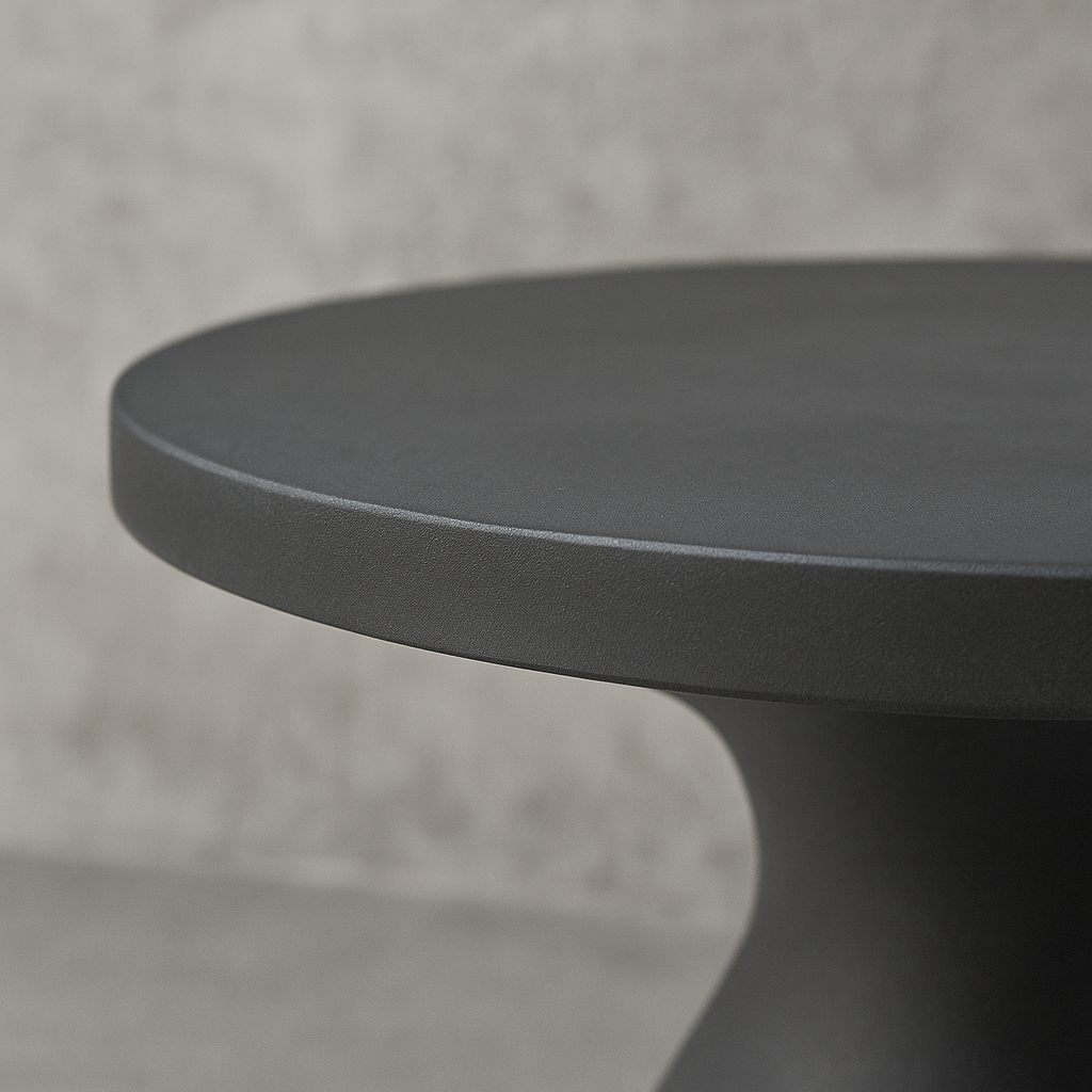 Mesa de Centro Redonda "Flut" – Grafito
