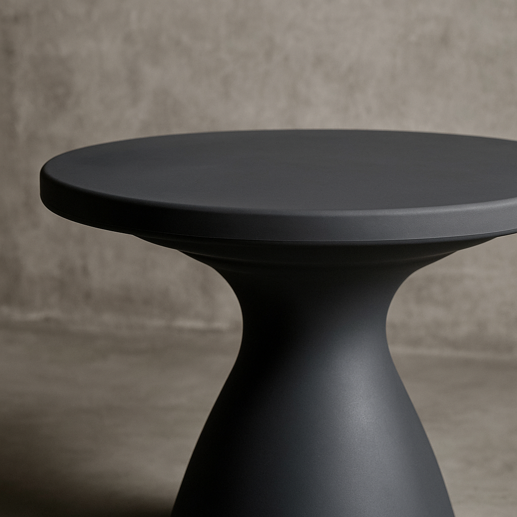 Mesa de Centro Redonda "Flut" – Grafito