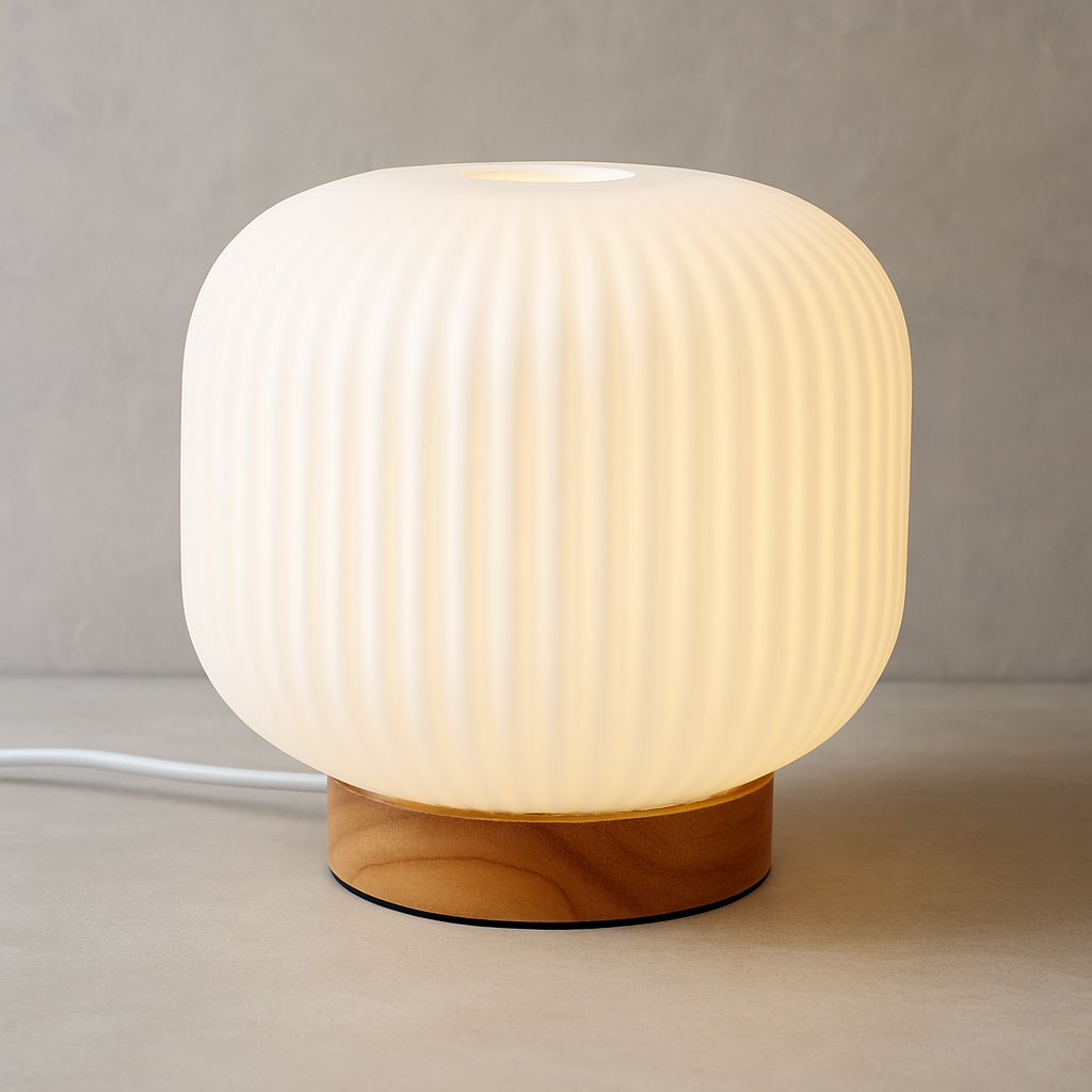 Lámpara de Mesa Pirce Small – Base de Madera