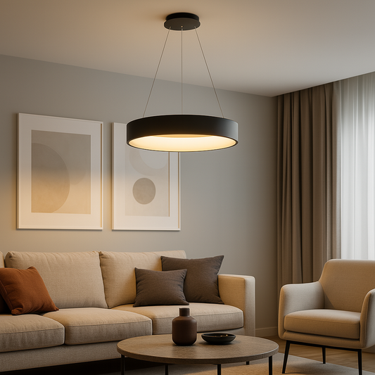 COLGANTE LED PHOENIX Ø45CM DIMERIZABLE - NEGRO