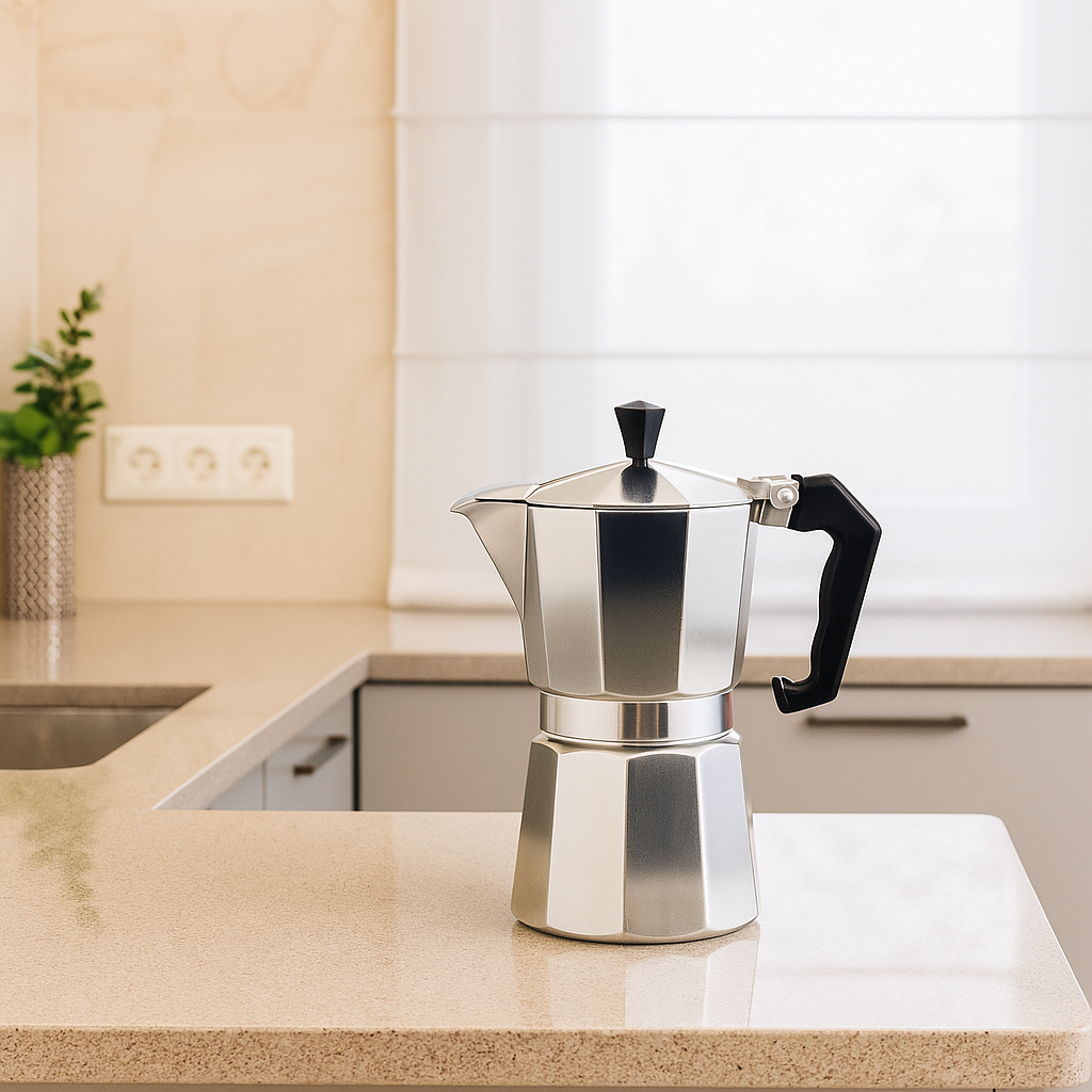 CAFETERA 9 TAZAS METALICA TIPO ITALIANA GM-R4514