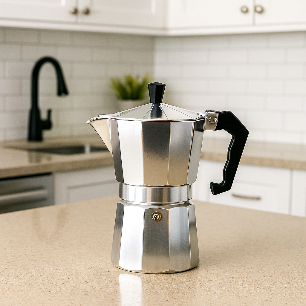 CAFETERA 9 TAZAS METALICA TIPO ITALIANA GM-R4514