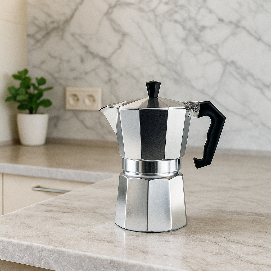 CAFETERA 9 TAZAS METALICA TIPO ITALIANA GM-R4514