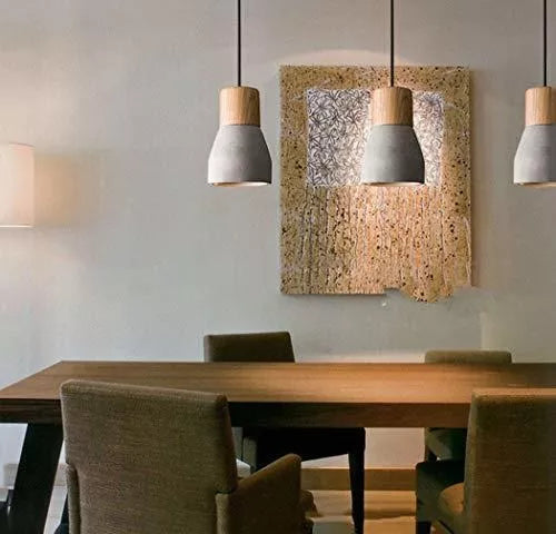 Colgante Claro de Concreto/Madera