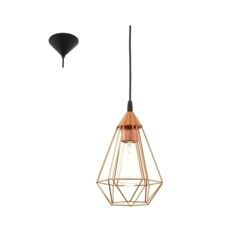 1 COLGANTE REJA COBRE "VINTAGE" 1XE27 Ø175MM TARBES 94EGLO