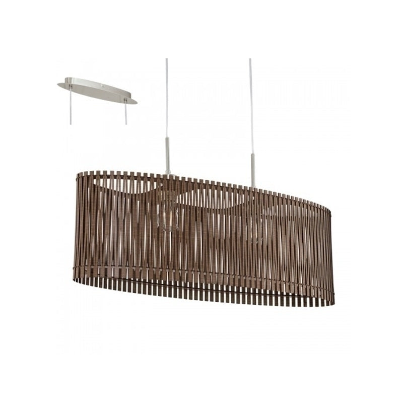 1 COLG. MADERA OSC RUSTICO "VARILLA" 2XE27 "SENDERO" 96 EGLO