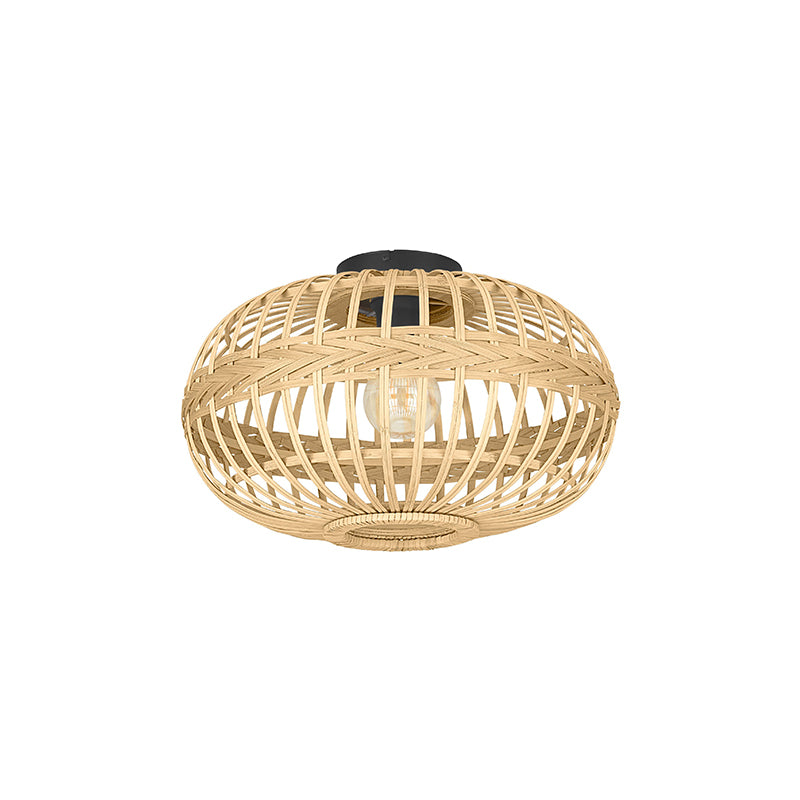 1 APLIQUE TECHO MADERA TIPO MIMBRE 1XE27 Ø450 AMSFIELDEGLO