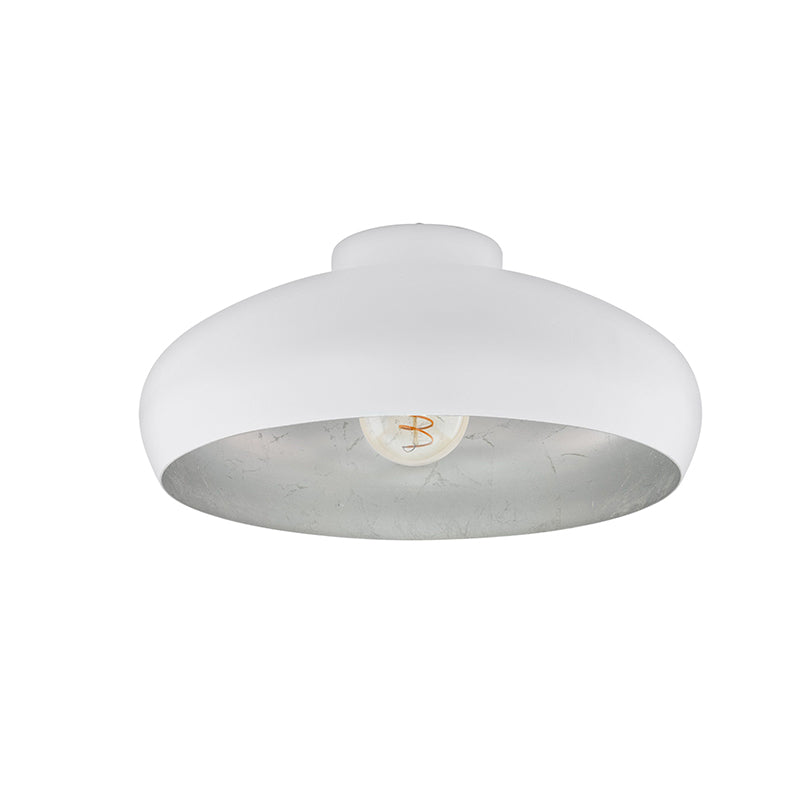 1 APLIQUE TECHO ACERO BCO/PLATEADO 1XE27 Ø400MM MOGAEGLO