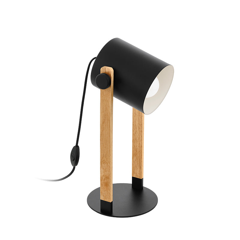 1 PORTATIL MESA MADERA/CILINDRO ACERO 1XE27 HORNWOO EGL