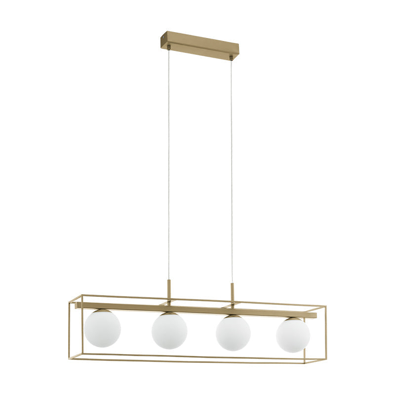 1 COLGANTE MODERNO 4 GLOBOS OPALINOS 4XE14 VALLASPR EGLO