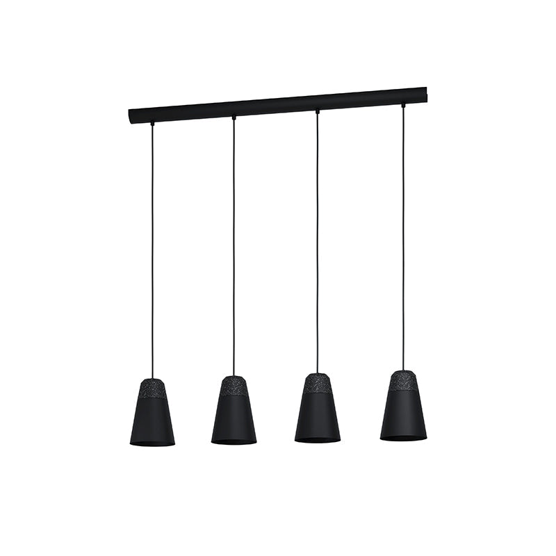 1 COLGANTE CONO METAL NEGRO 4XE27 CANTERRAS 99545 EGLO