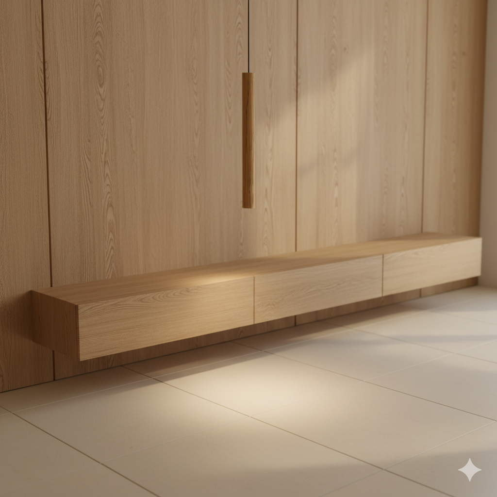 Colgante Decorativo Hollywood Long - Acabado Roble: Calidez Natural, Diseño Moderno