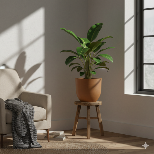 MACETA "LAOS" Ø42 X 38CM. TERRACOTA