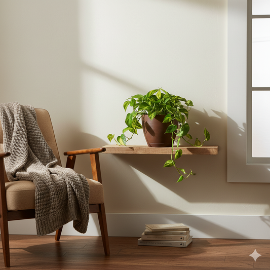 MACETA "ASTECA" Ø28,5X24CM. MARRON C/PLATO