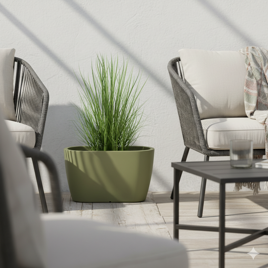 MACETA "ANDALUZ" 80 X 40CM. VERDE OLIVA