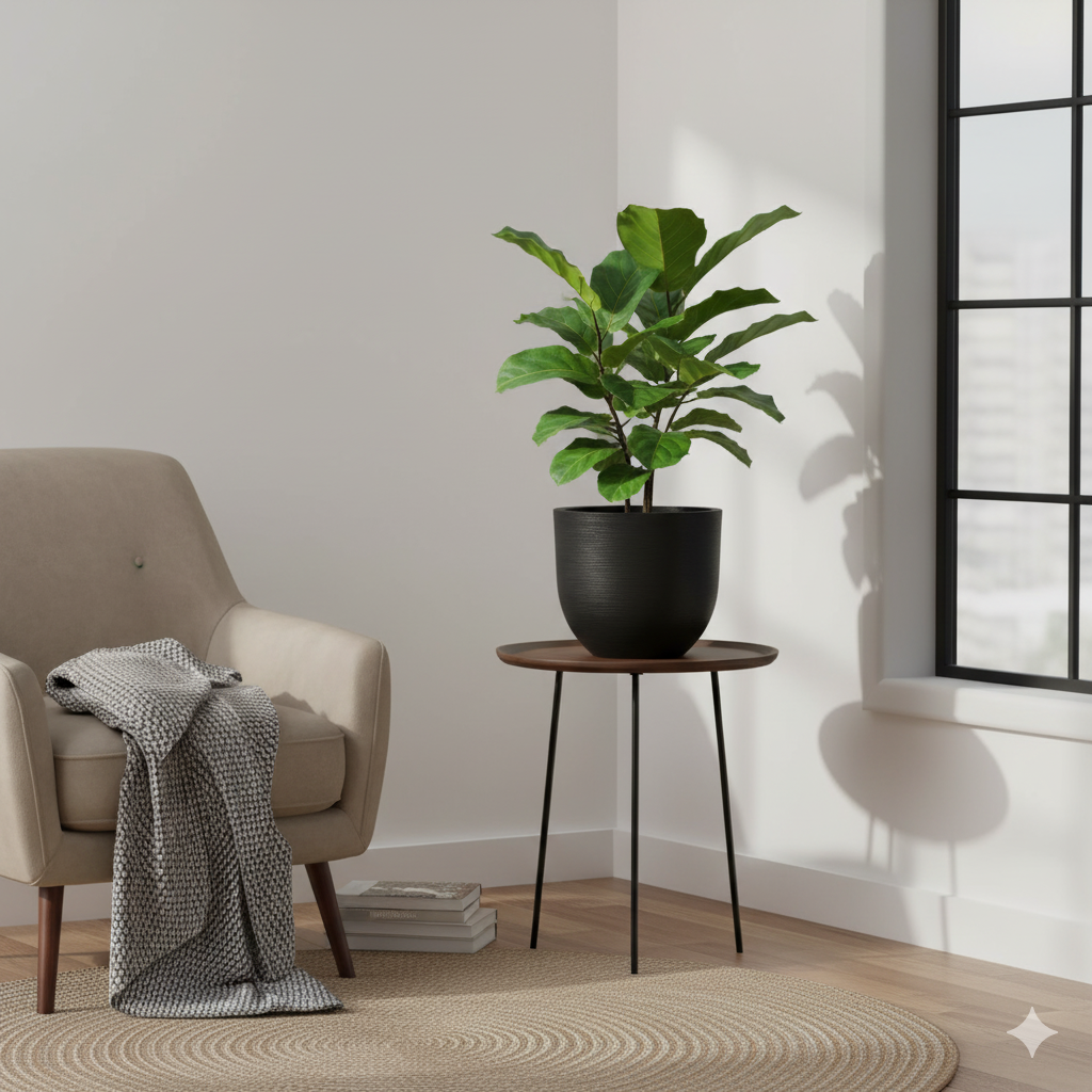 MACETA "LAOS" Ø33 X 28CM. GRAFITO