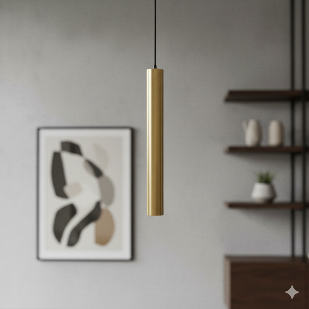 Colgante Decorativo Hollywood Long - BRASS: Elegancia Atemporal y Minimalismo Sofisticado