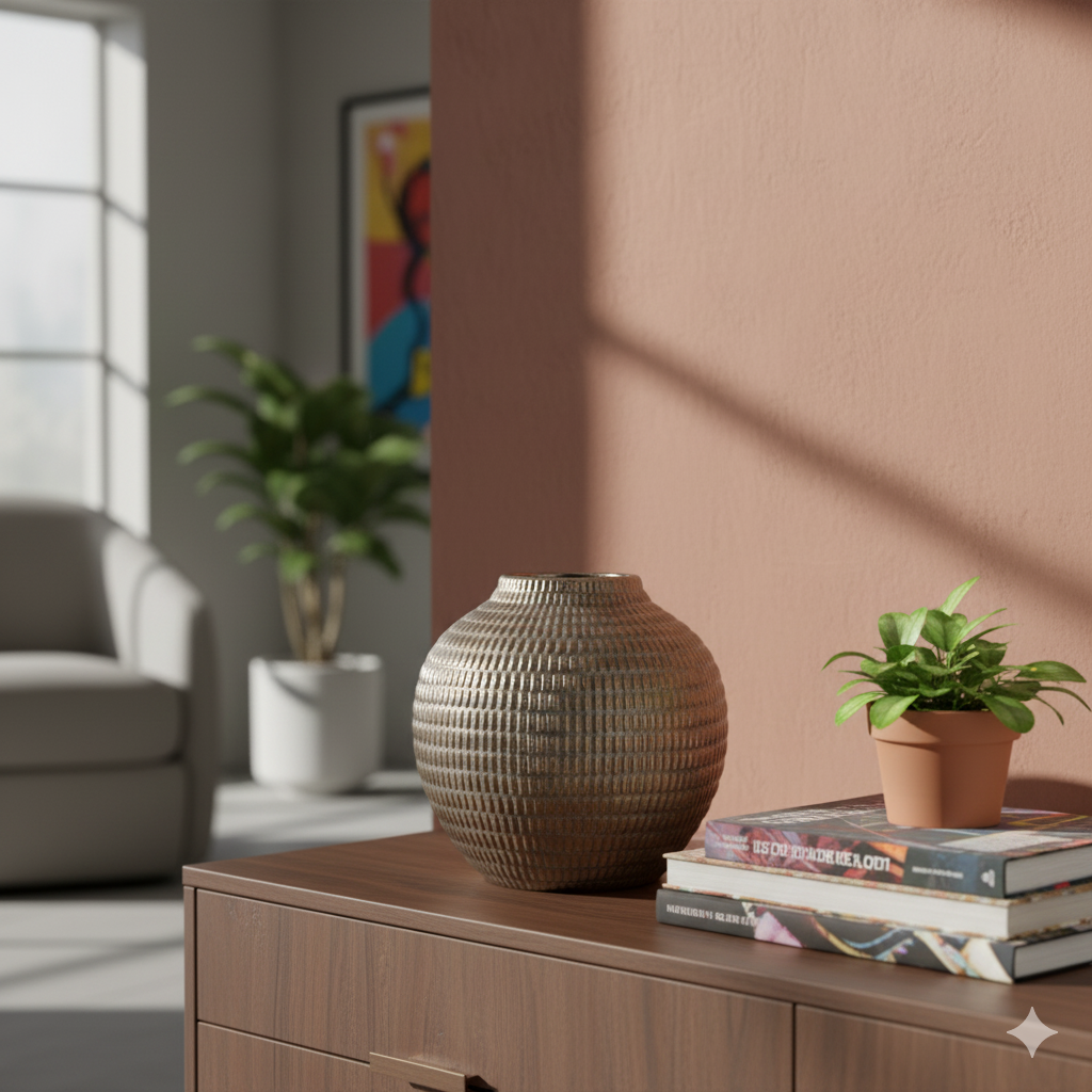 Florero Grande Texturizado de Diseño Elegante