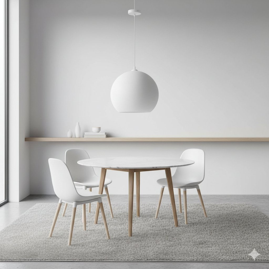 Lámpara colgante decorativa Wallas Big en color blanco