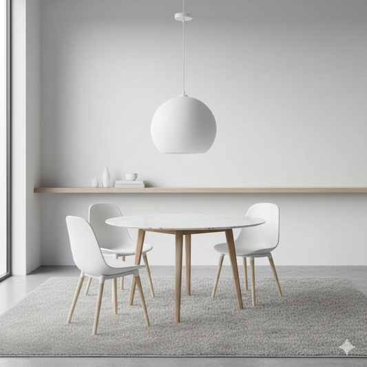 Lámpara colgante decorativa Wallas Big en color blanco