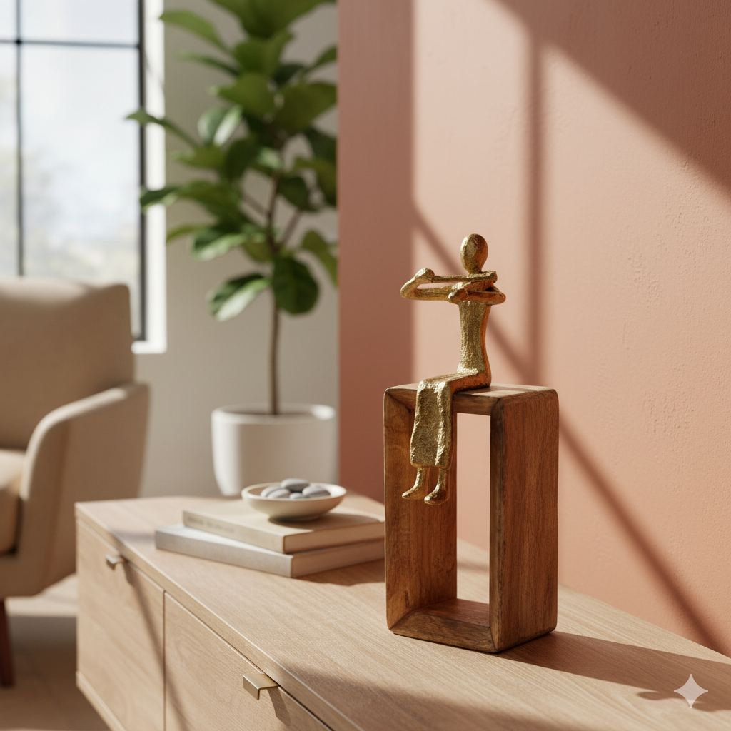 Musico Pequeño Decorativo Moderno con Violín