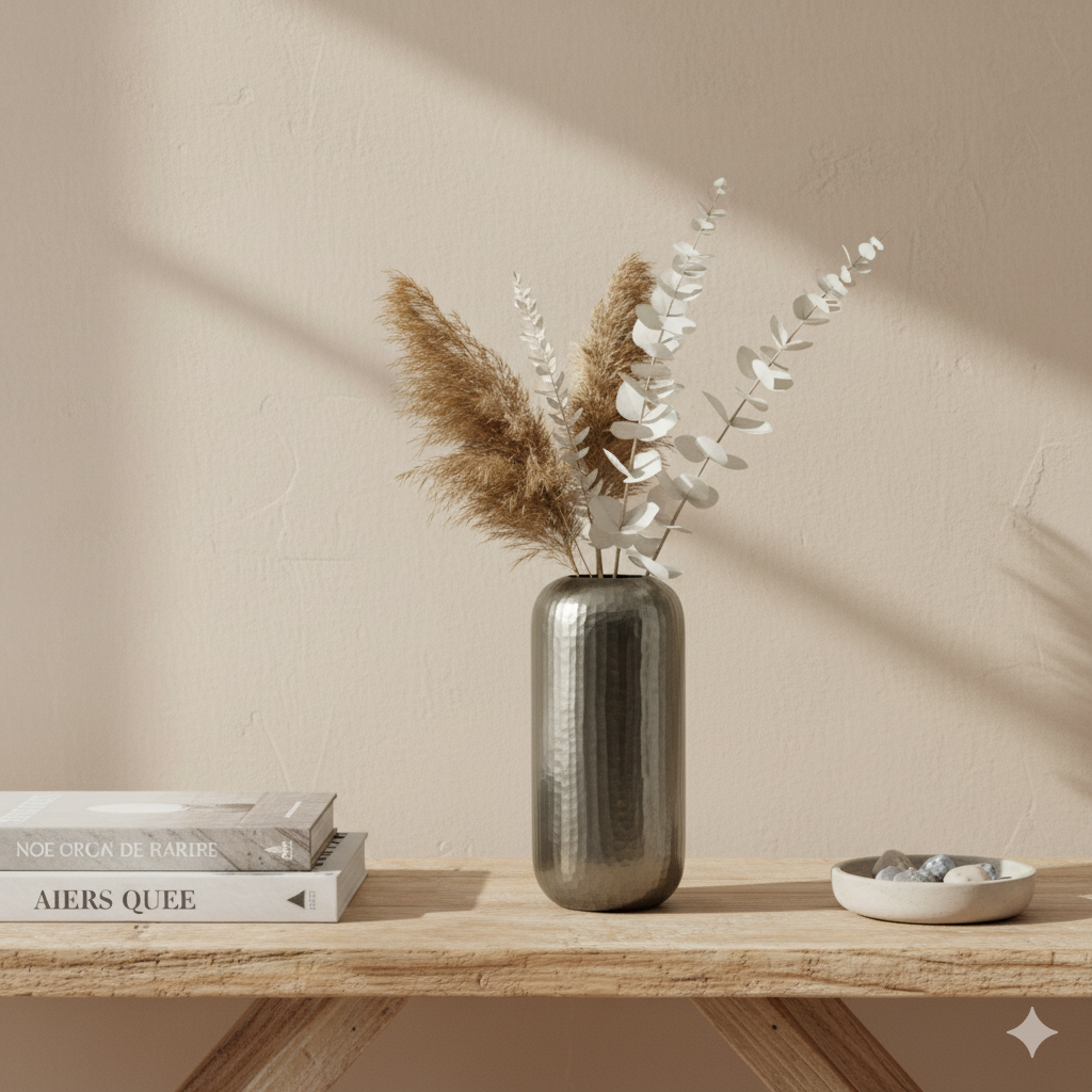 Florero Orbe Y Cincel De Aluminio