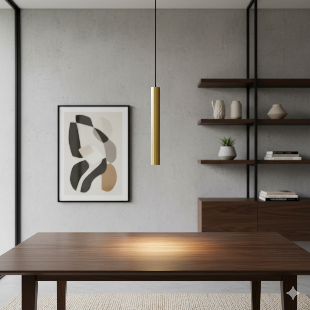 Colgante Decorativo Hollywood Long - BRASS: Elegancia Atemporal y Minimalismo Sofisticado